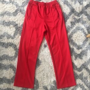 Red track pants forever 21 mens